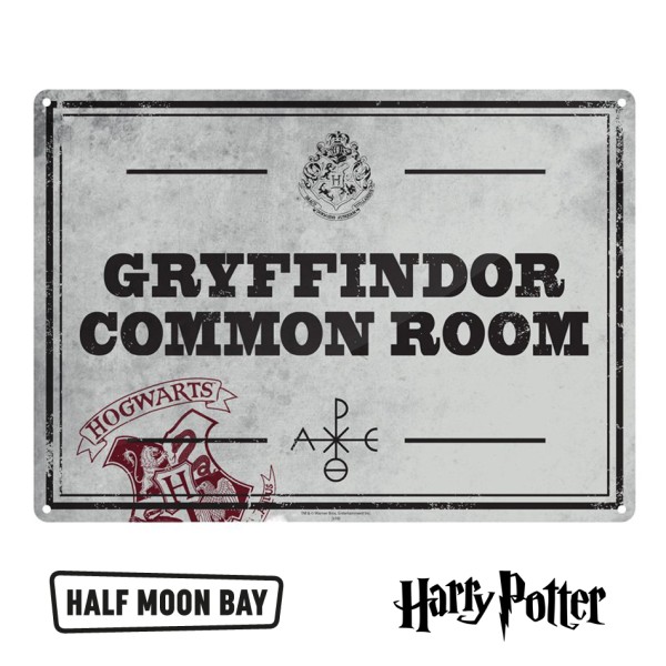 HARRY POTTER - Small Tin Sign Harry Potter Common Room 1